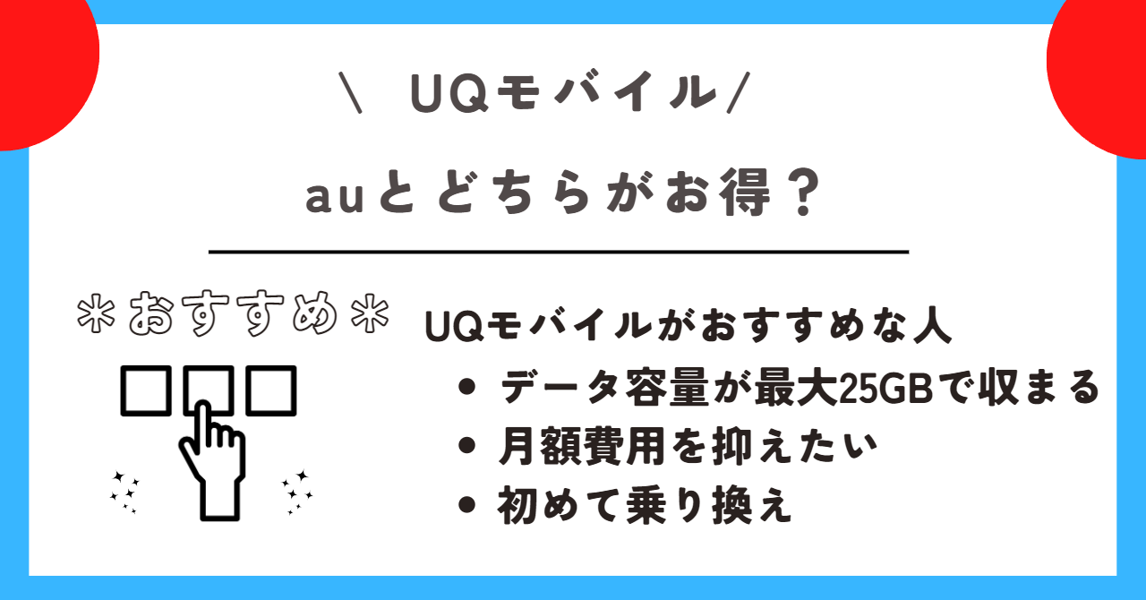 au UQモバイル 乗り換え