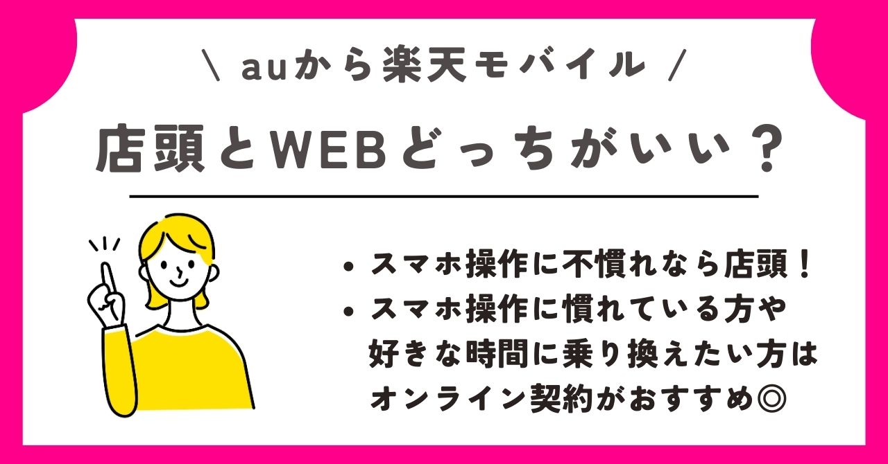 au 楽天モバイル 乗り換え