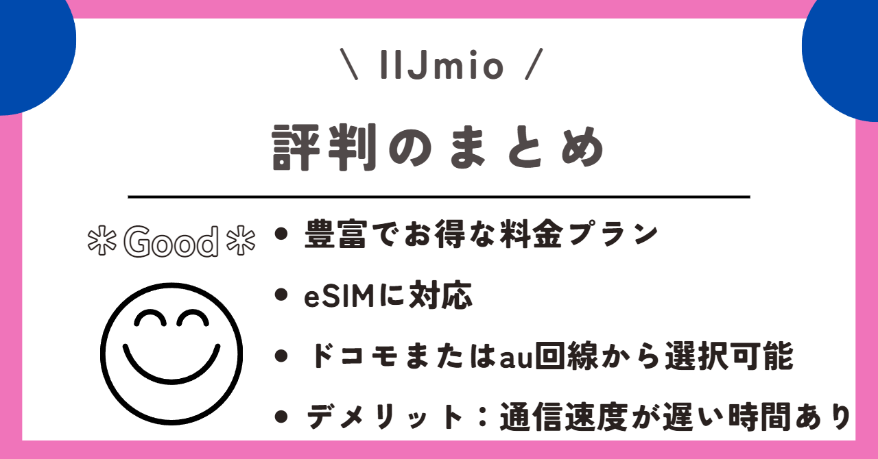 IIJmio 評判