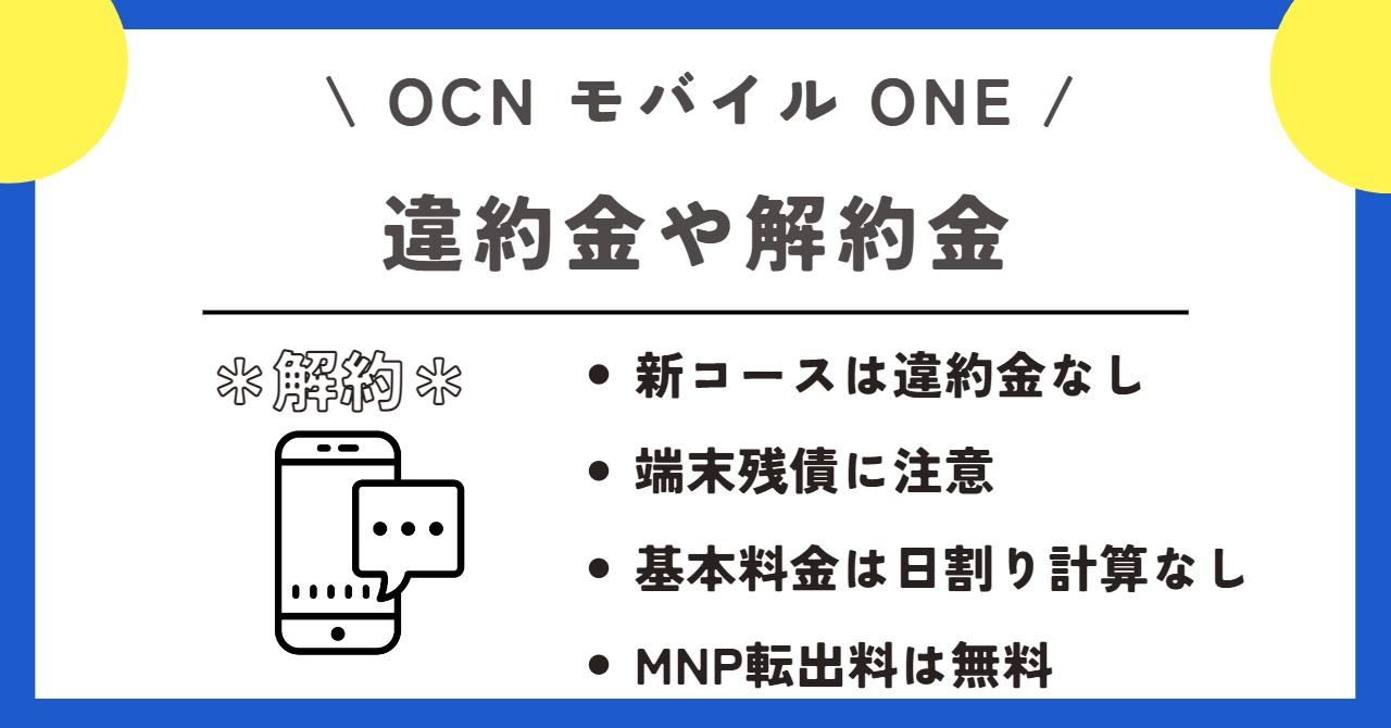 OCNモバイルONE 解約