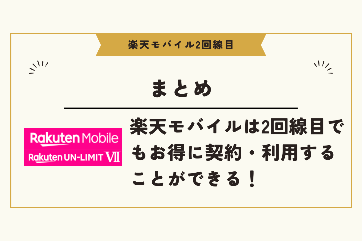 楽天モバイル　2回線目