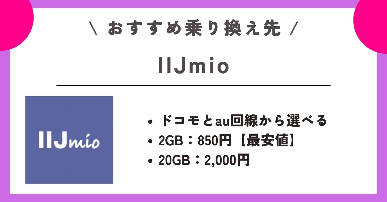 楽天モバイル 乗り換え先