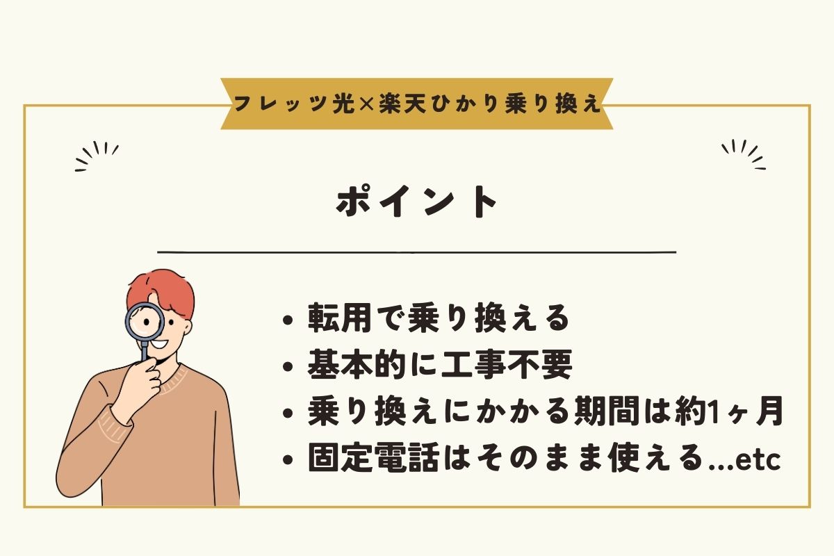 フレッツ光　楽天ひかり　乗り換え