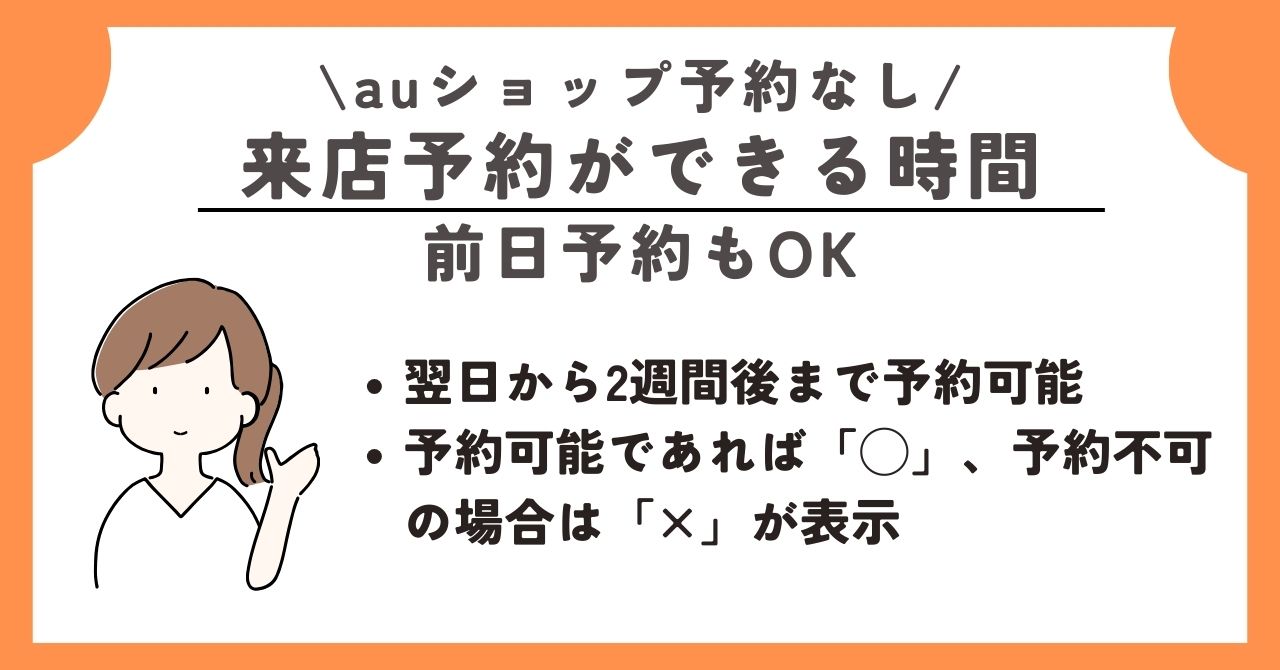 auショップ 予約なし