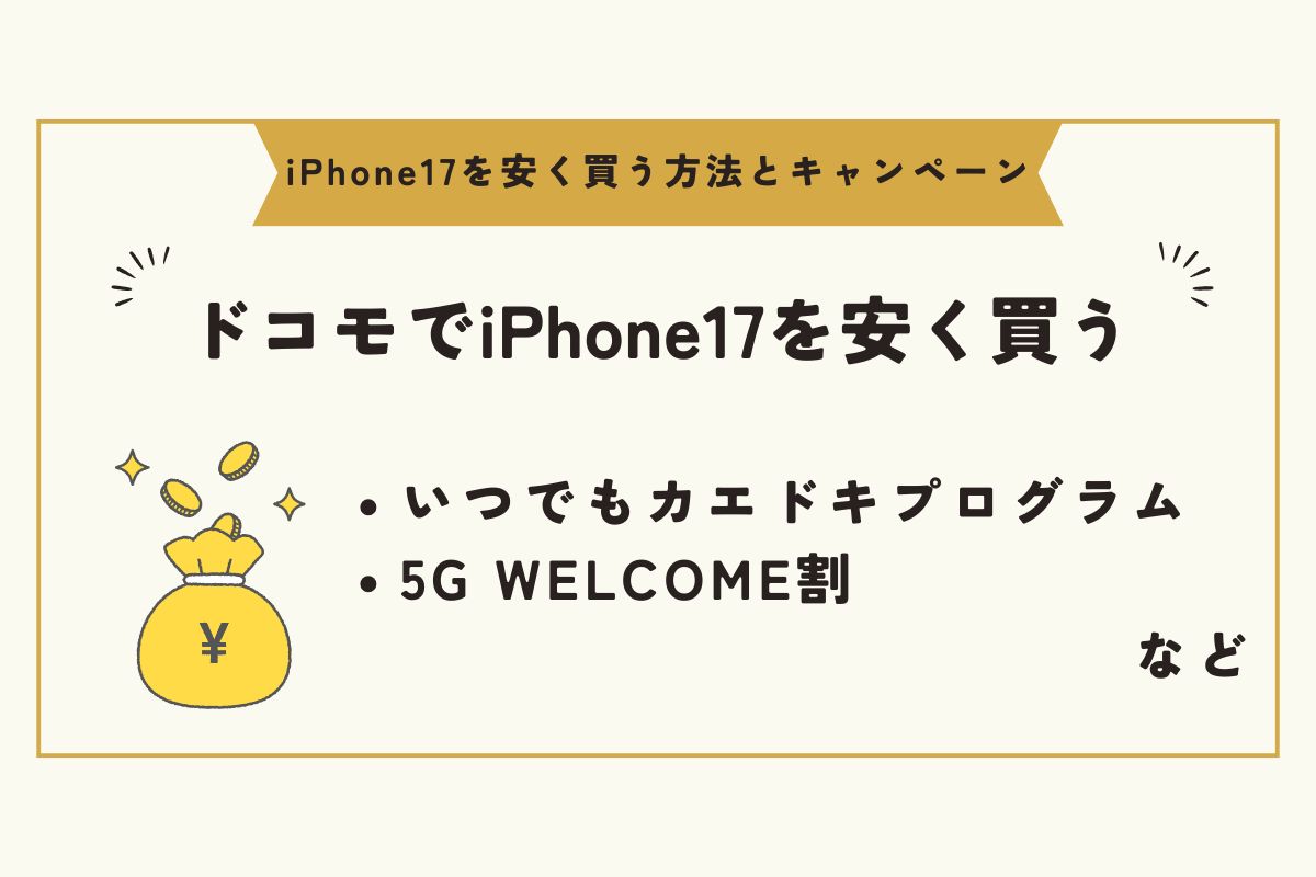 iPhone17　キャンペーン（安く買う）