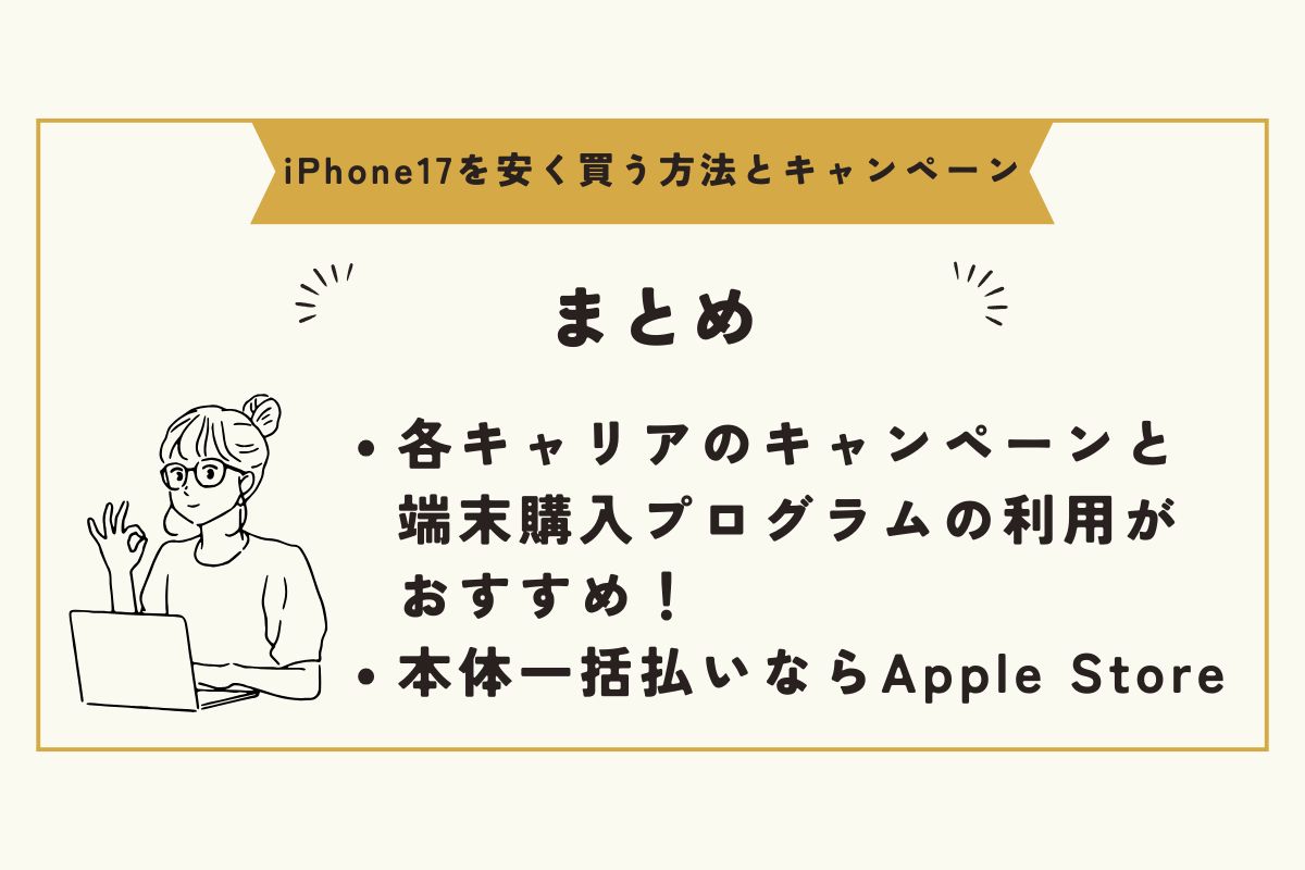 iPhone17　キャンペーン（安く買う） 