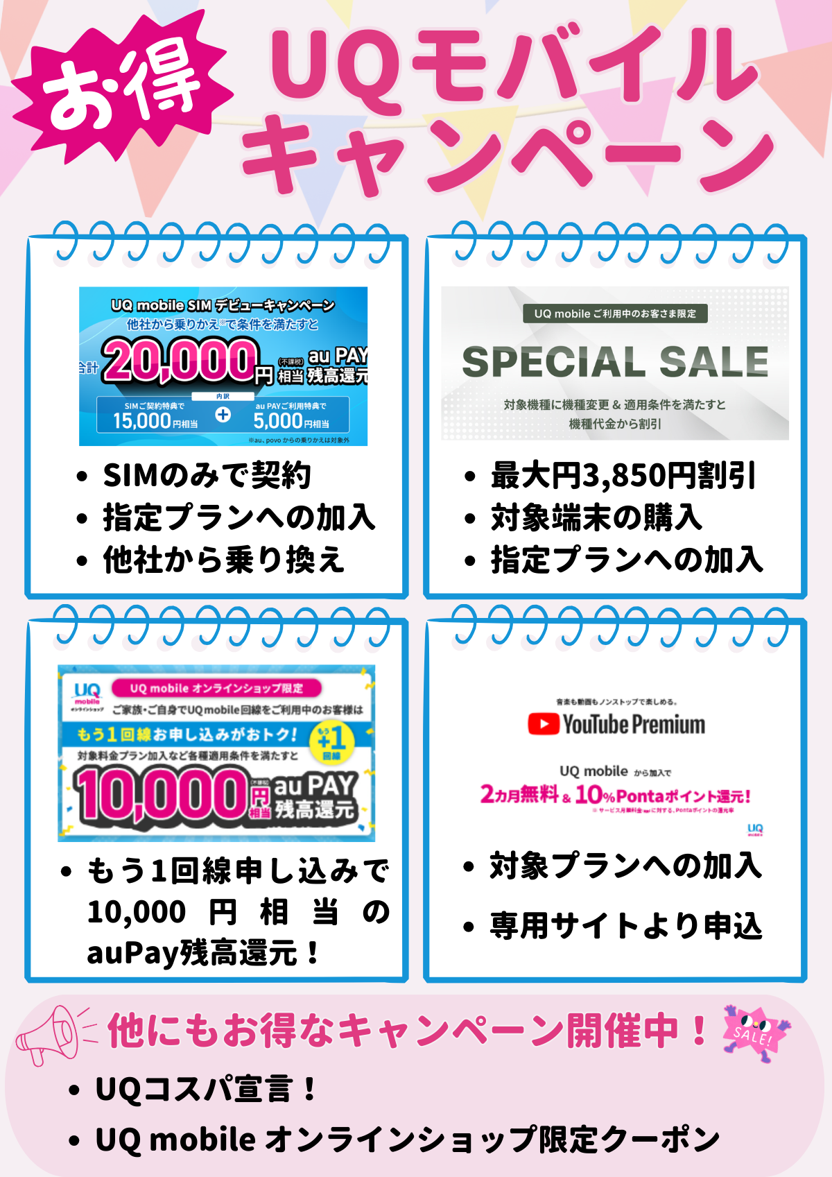 UQモバイル キャンペーン