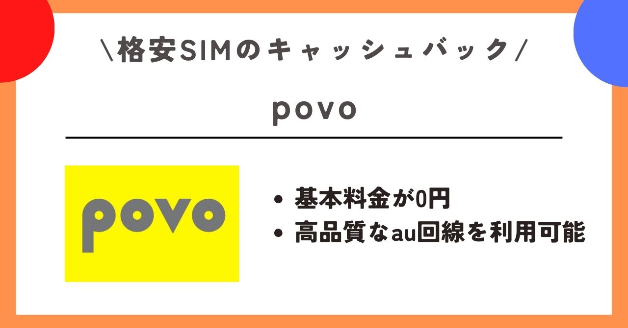 格安SIM　キャッシュバック