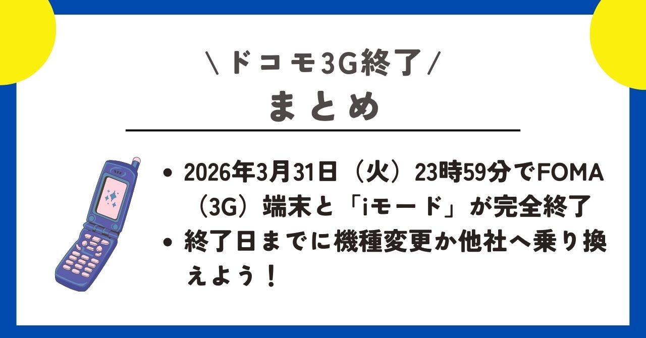 ドコモ 3G終了